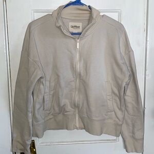 Up West Neutral Cropped Layering Zipped Sweater/ Jacket Size Medium